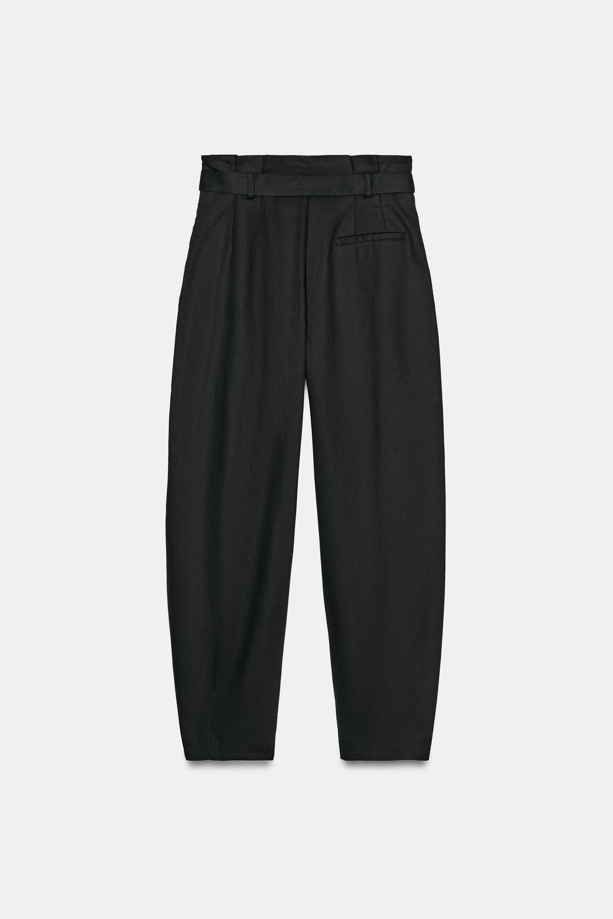PANTALON PAPERBAG AVEC CEINTURE